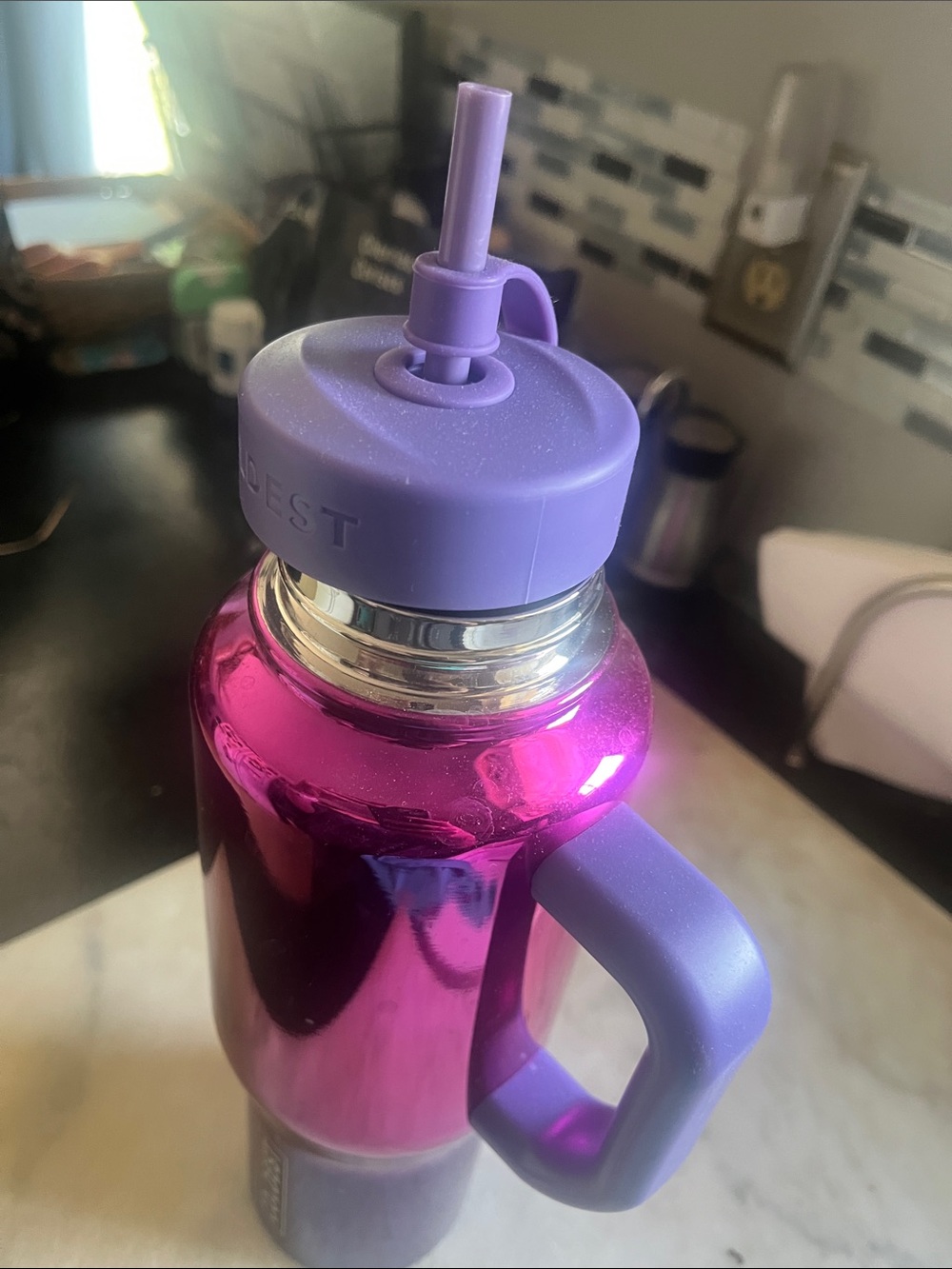 Coldest Purple and Magenta Insulated Handle Bottle - Picture 3 of 4